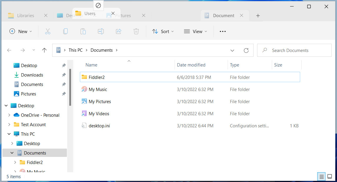 Unable to reorder File Explorer tabs