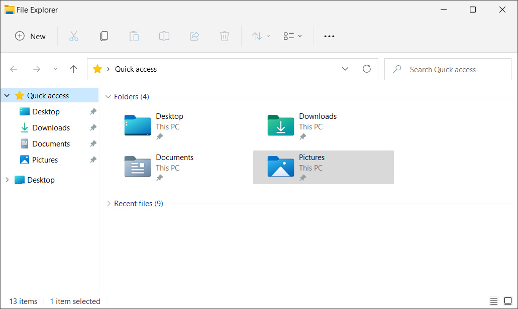 New Windows 11 File Explorer