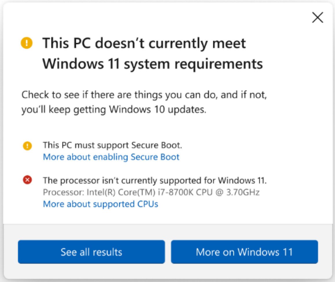 Windows 11 to only support one Intel 7th gen CPU, no AMD Zen 1 CPUs
