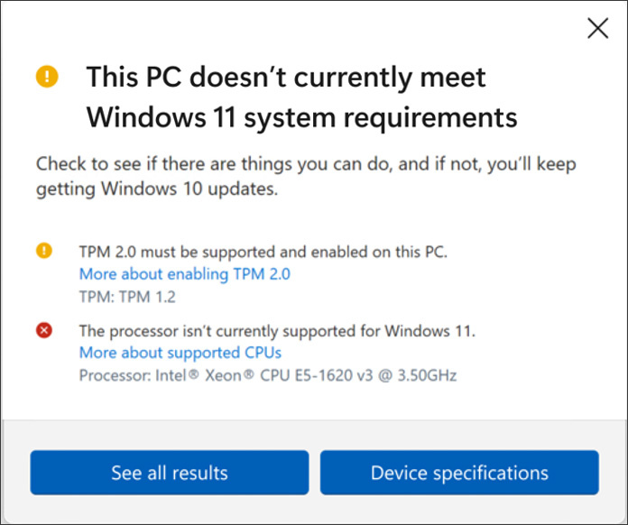 Windows 11 PC Health Check tool