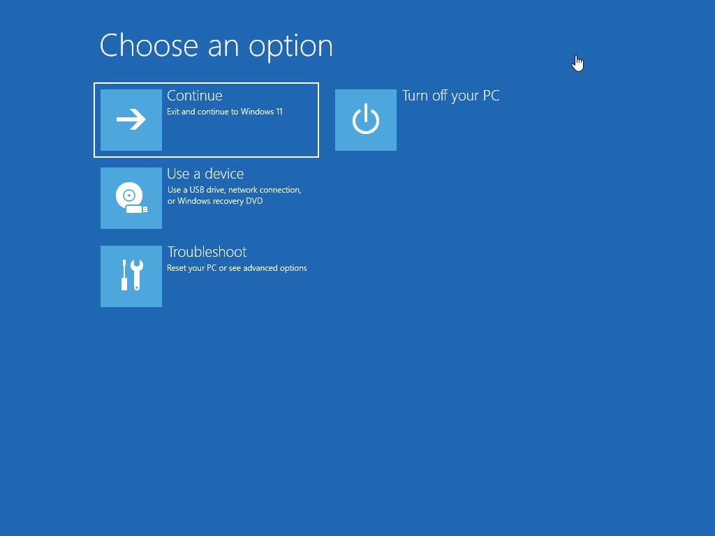 Windows 11 Kurtarma Ortamı