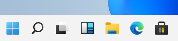 Large Windows 11 taskbar (TaskbarSi = 2)