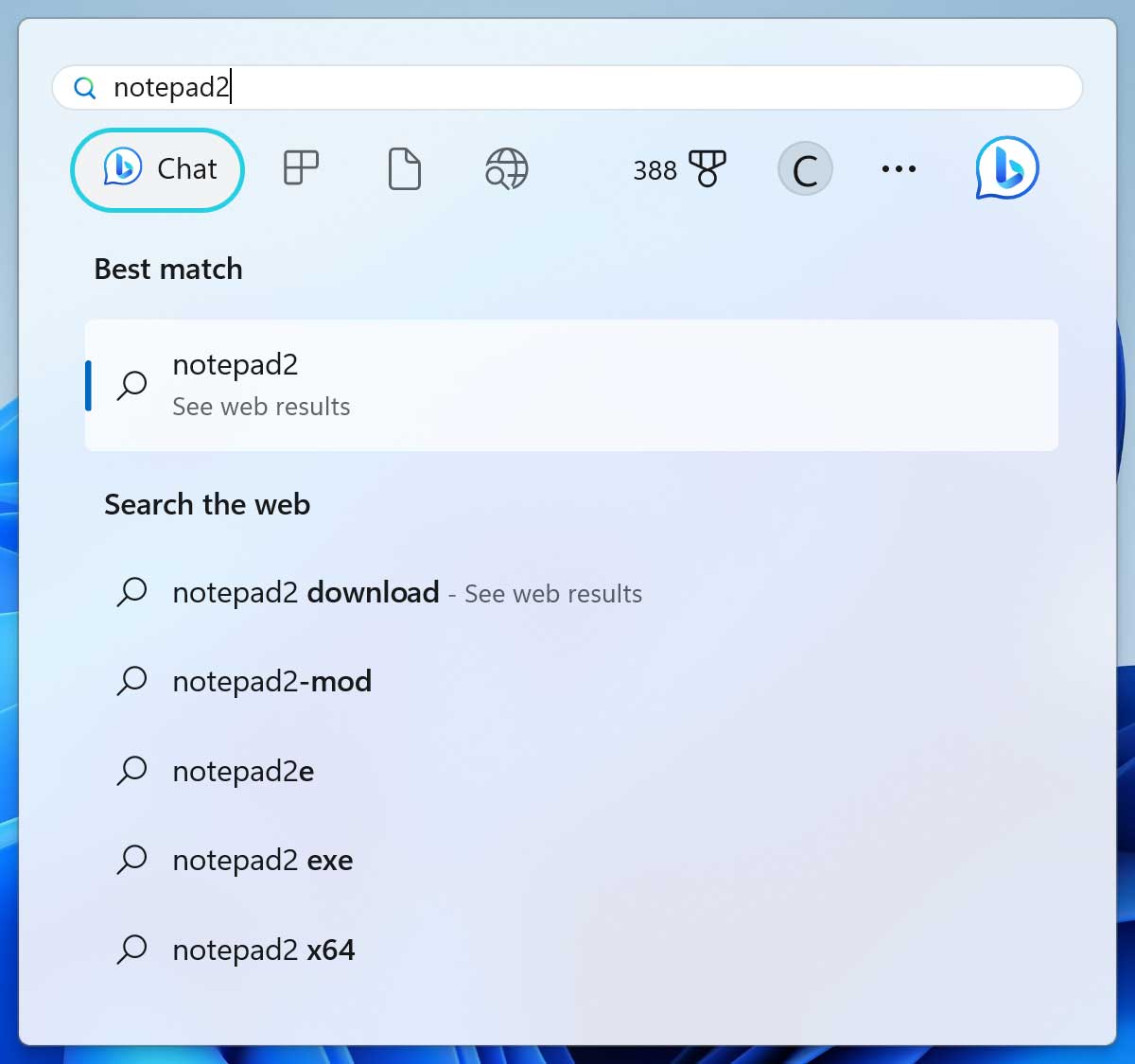 Links in Start Menu search results