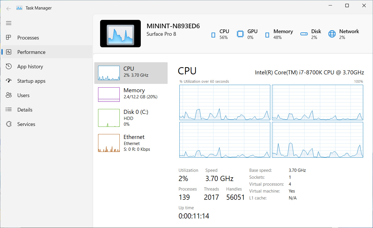 New hero element in Windows Task Manager