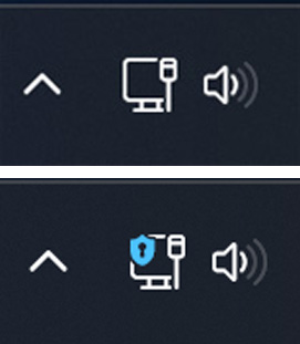 New VPN status indicator