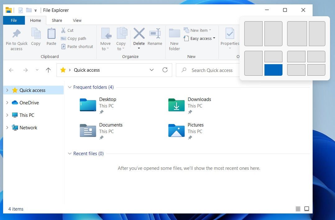 Redesigned Windows 11 Snapping Feature