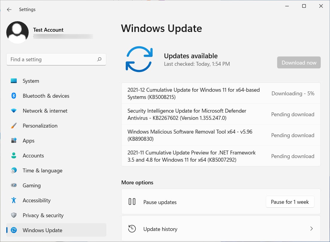 Windows 11 KB5008215 update released with application, VPN fixes