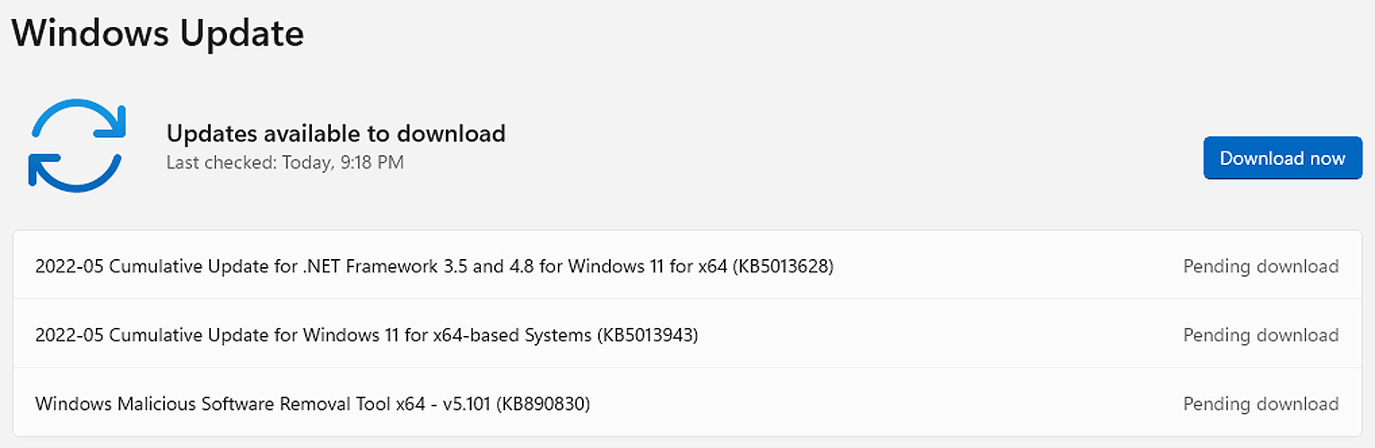 Windows 11 KB5013943 cumulative update
