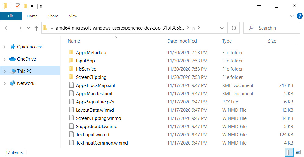 Contenido del último paquete de experiencia de funciones de Windows