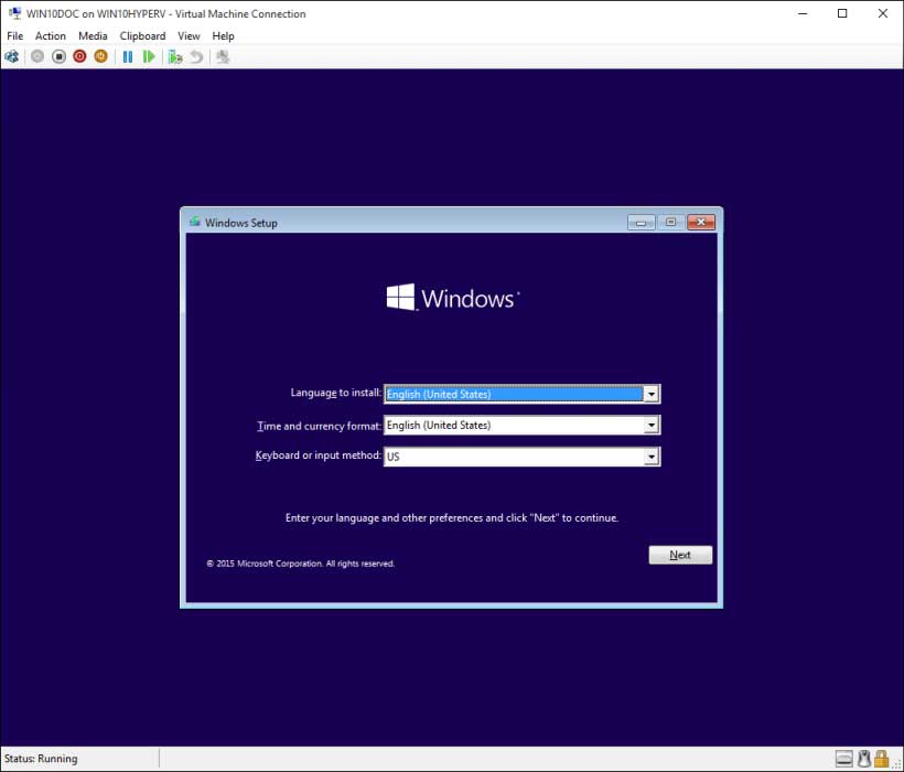 Installing Windows in Hyper-V 