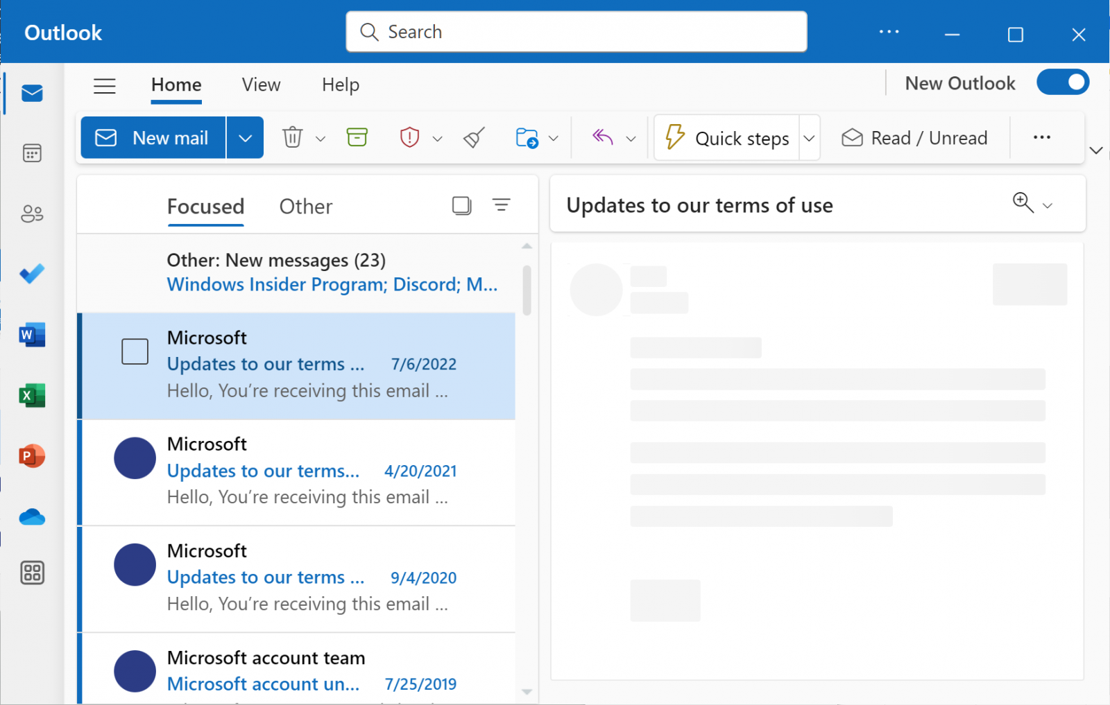 New Microsoft Outlook app