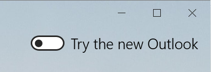 Toggle to enable the new Outlook app