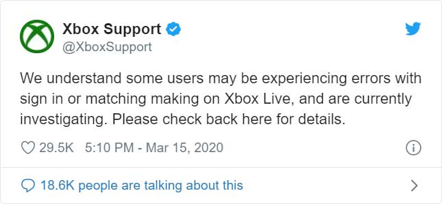 Tomat genstand Industriel Xbox Live and Support.xbox.com Experiencing an Outage