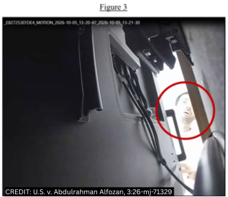 Alleged surveillance image of Alfozan