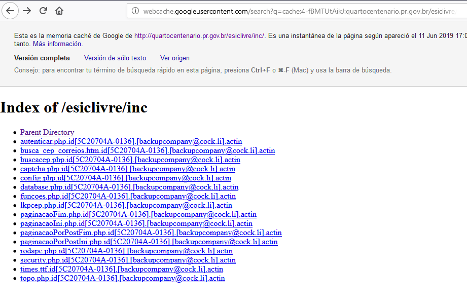 Web site do governo