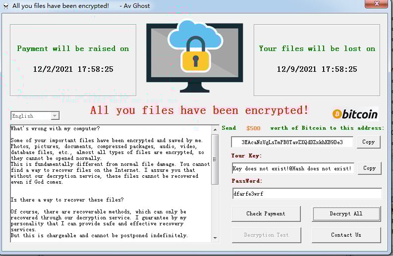 AV Ghost ransomware