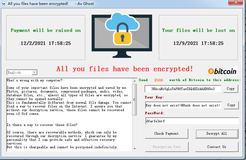 AV Ghost ransomware