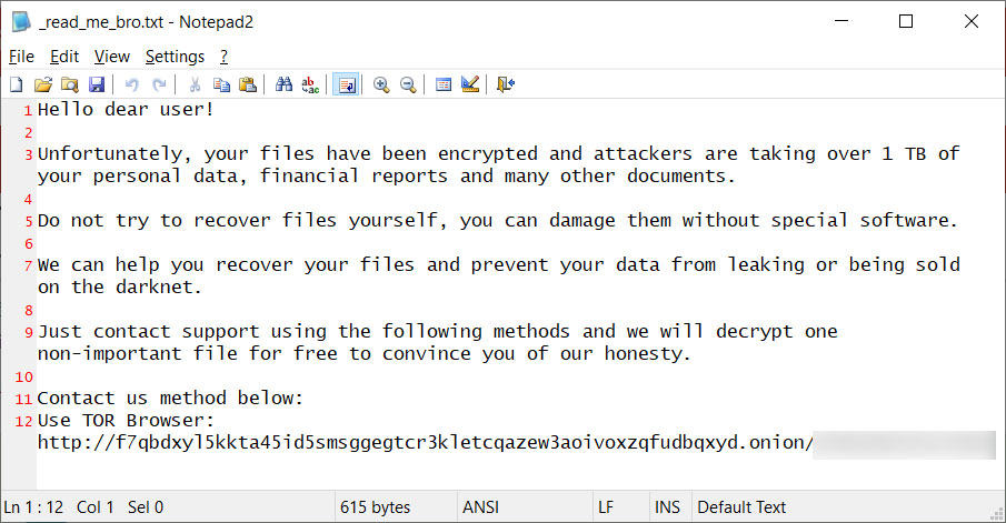 HelloKitty ransom note