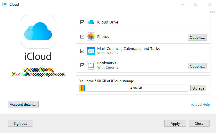 icloud for windows 10
