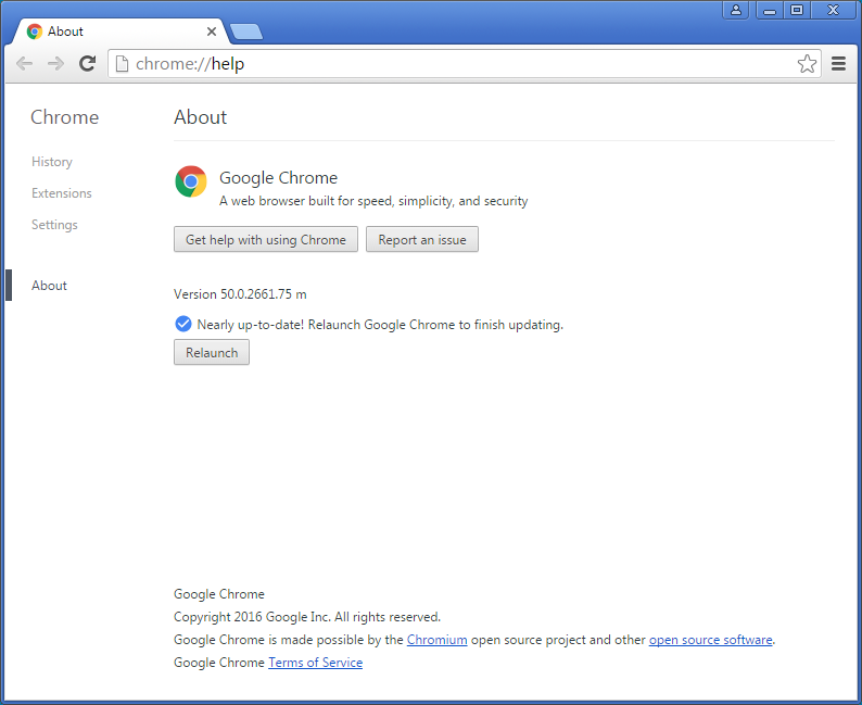 Google Chrome 52.0.2743.82