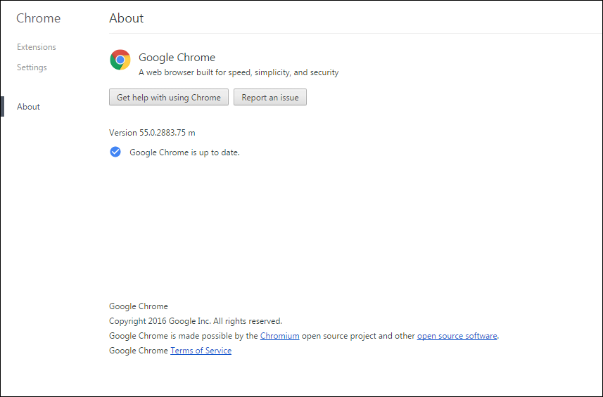 Google Chrome 55.0.2883.75
