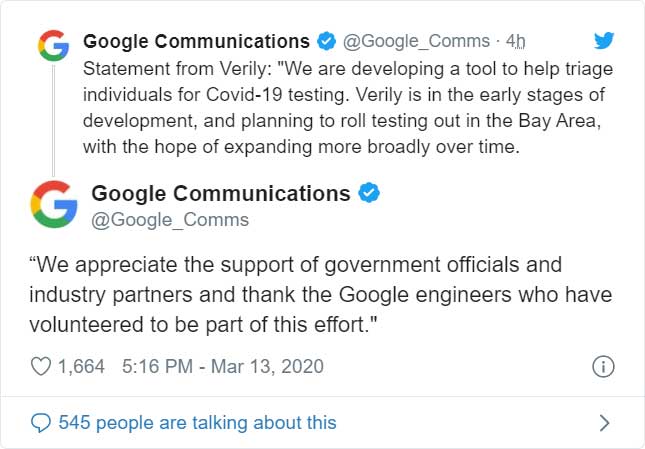 Google Tweet