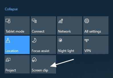 Screen Clip Feature Activated