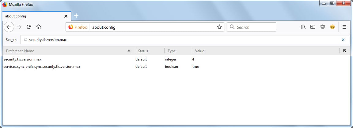 TLS 1.3 Enabled in Firefox