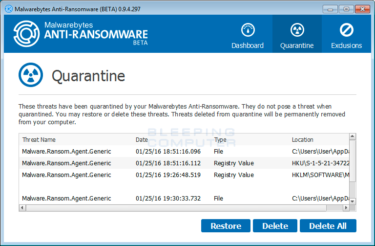 Quarantine Screen