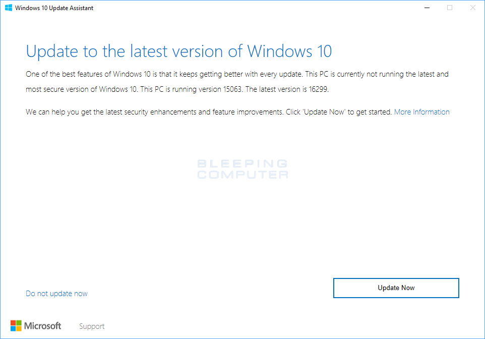 Windows 10 Update Assistant