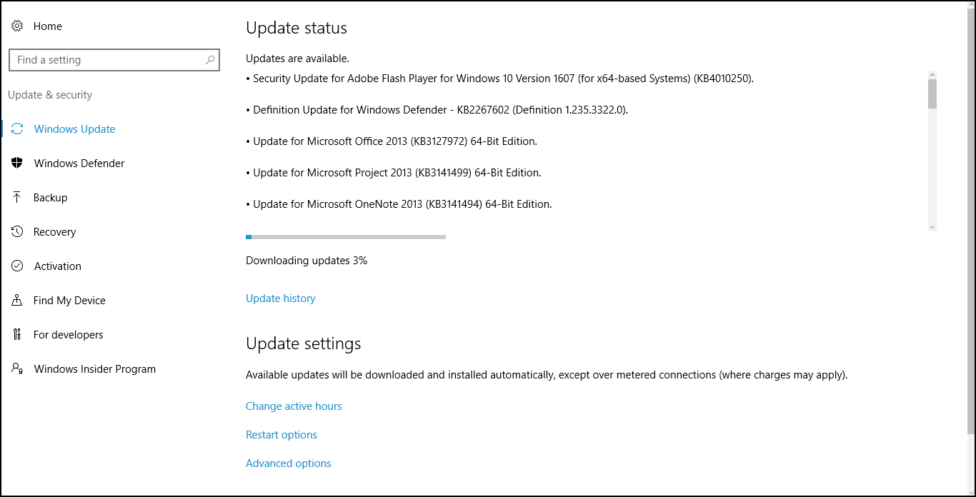 KB4010250 Flash Player Update