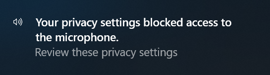 Microphone Privacy Alert