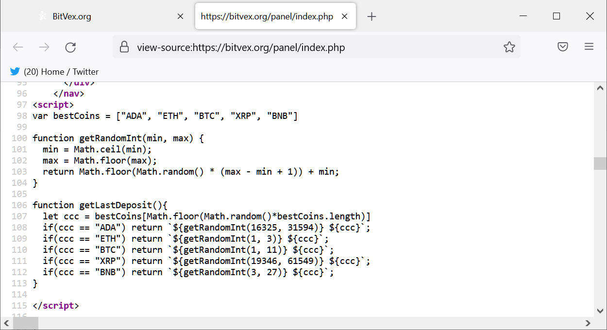 JavaScript generating random cryptocurrency withdrawal amounts