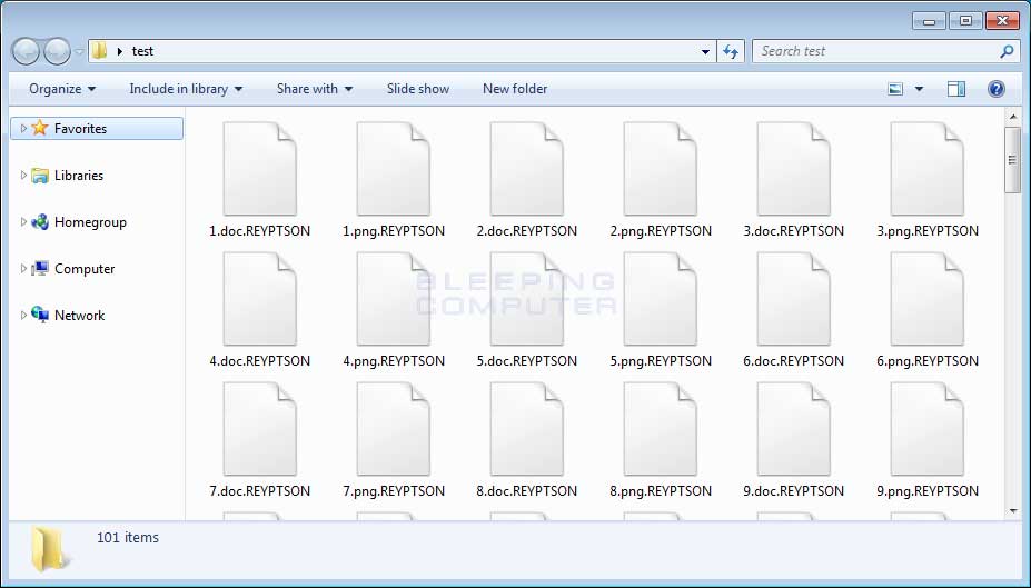 Folder of Reyptson Encrypted Files