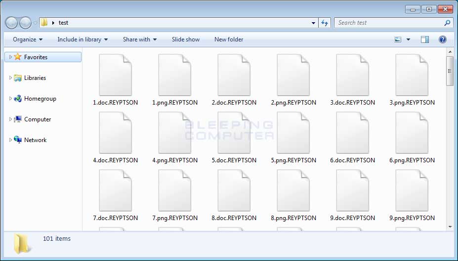 Folder of Reyptson Encrypted Files