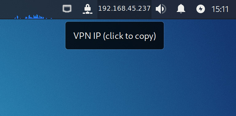 Click to copy VPN IP address