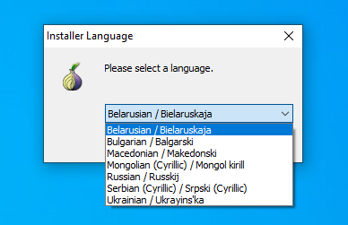 Malicious Tor Browser Language Pack