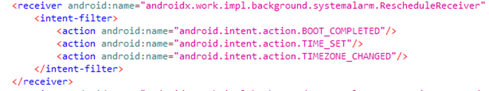 Logging Android intents that start the malicious app