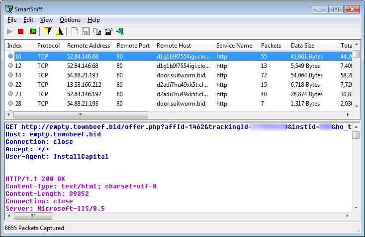 Network Request from the InstallCapital Installer