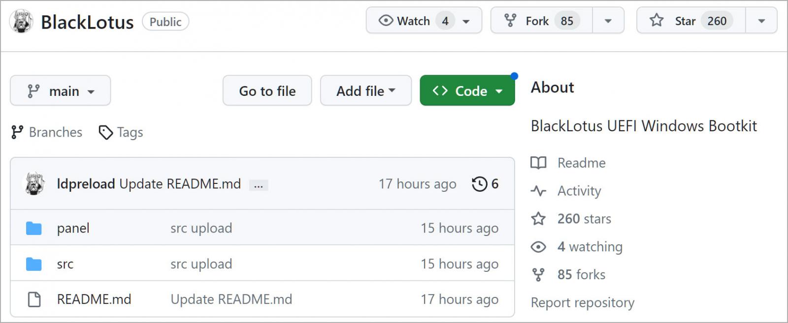 BlackLotus source code leaked on GitHub
