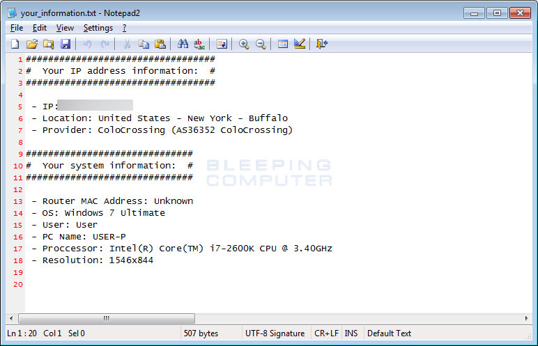 Your_information.txt File