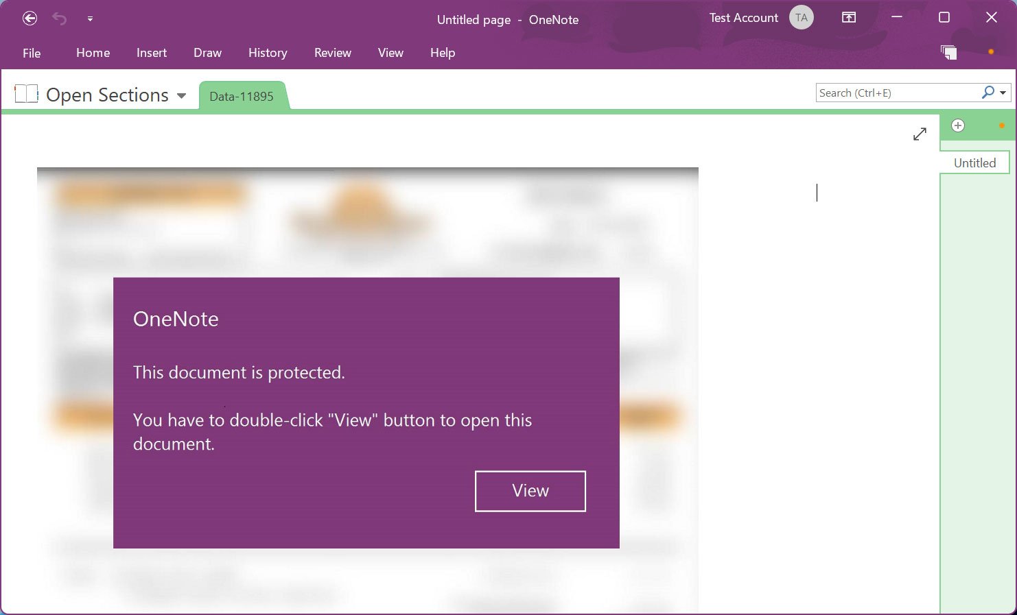 Malicious Microsoft OneNote attachment