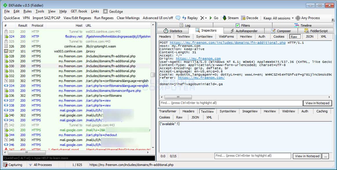 Adding domain to the cart