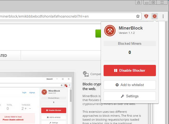 Fake MinerBlock Extension Repeatedly Playing Videos in the