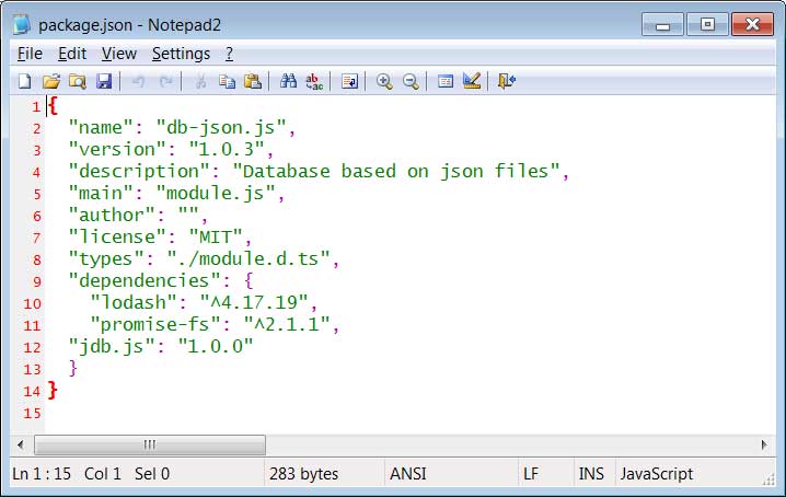 用于db-json的Package.json