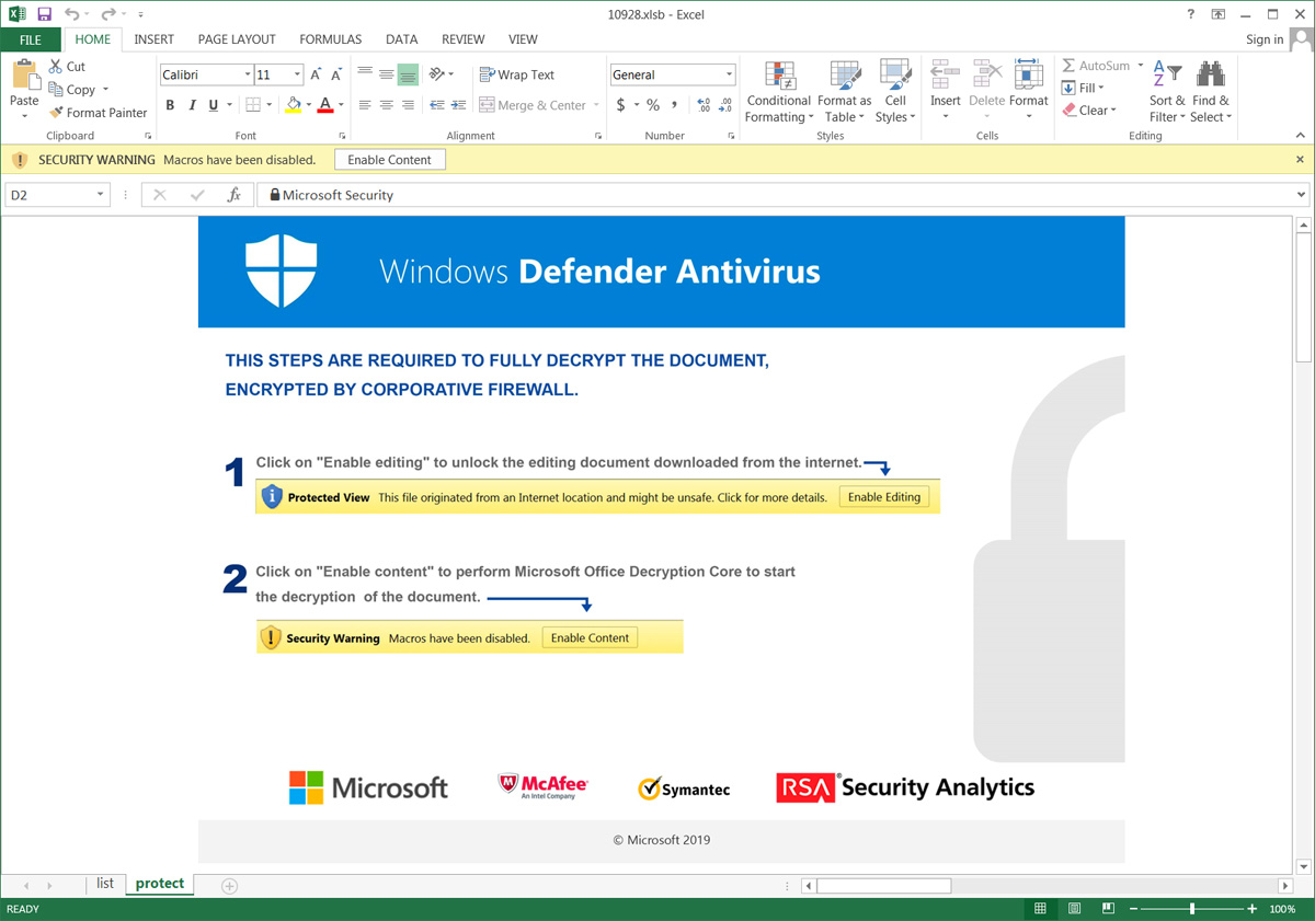 New 'Windows Defender Antivirus' Qbot attachment