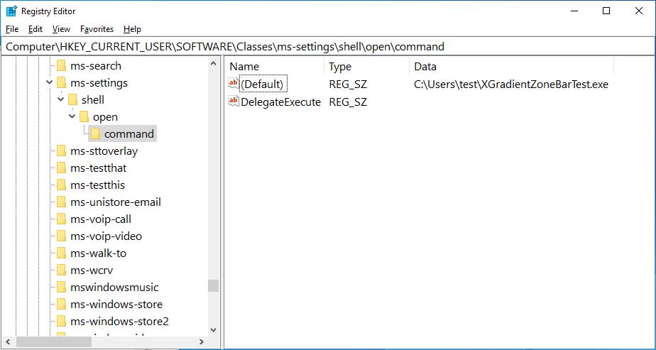 Comando ejecutado por el bypass Fodhelper UAC