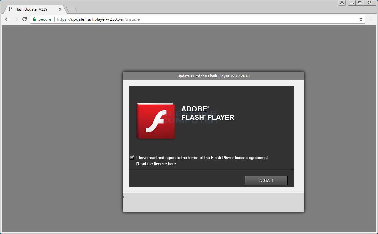 Fake Flash Update Site