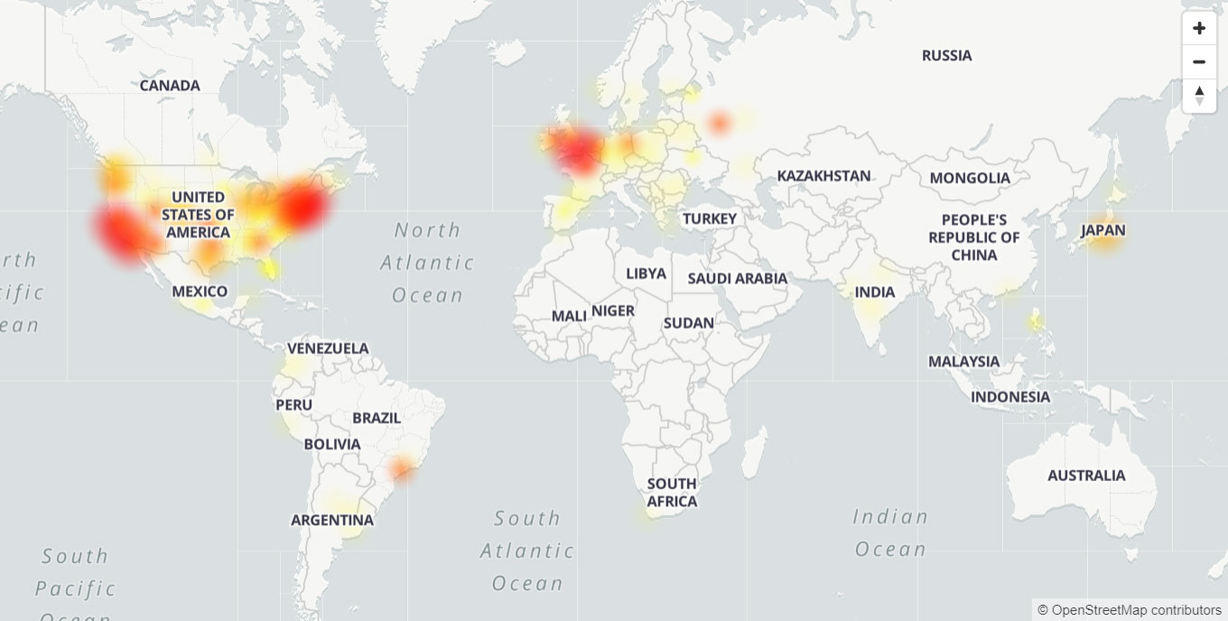 Slack outage map