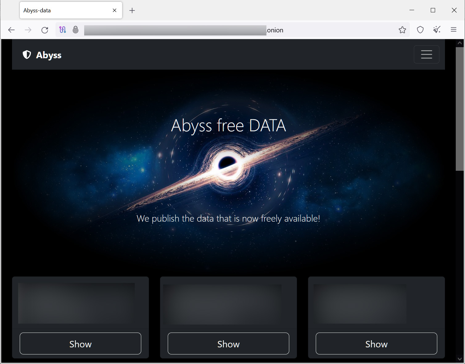 Abyss Locker データ漏洩サイト